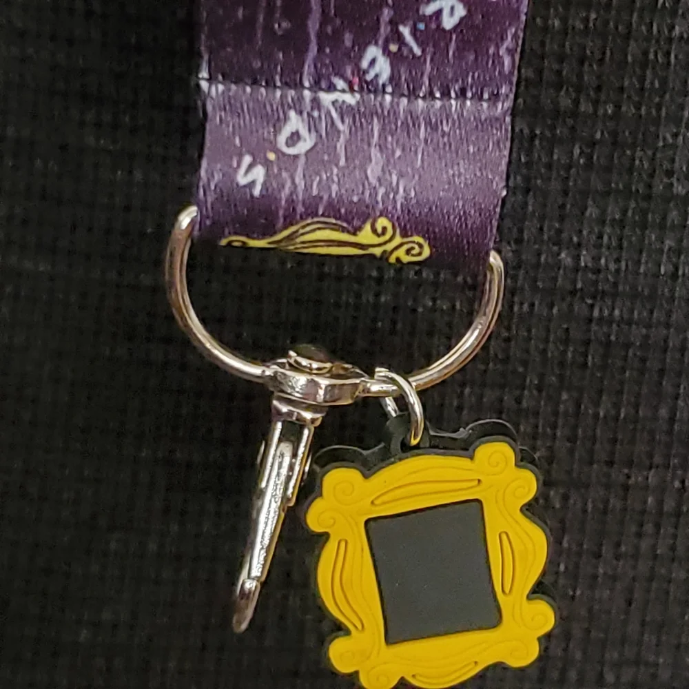 Friends TV show lanyard ID badge holder black and gold